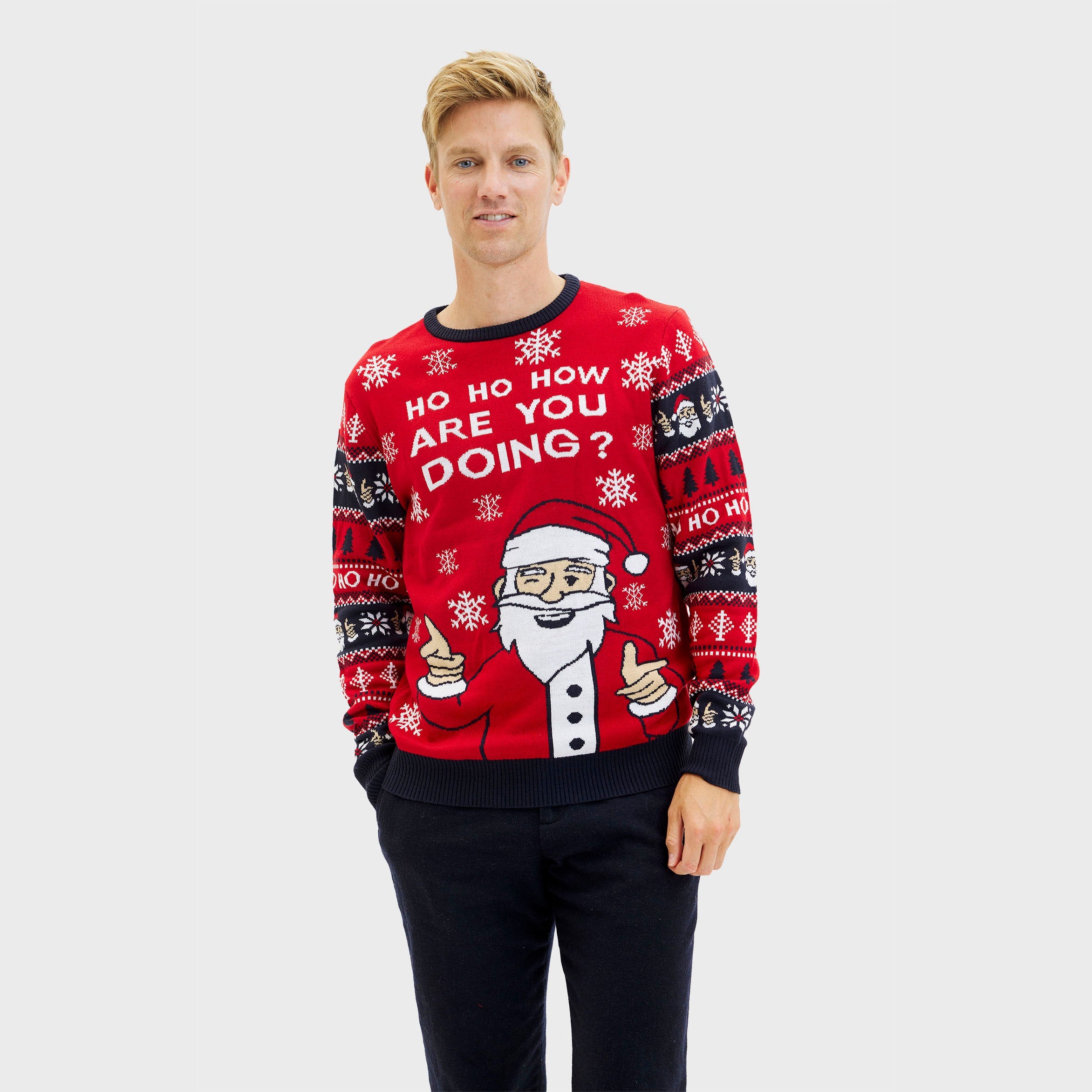 Ho ho how you doin' Weihnachtspullover - Herren
